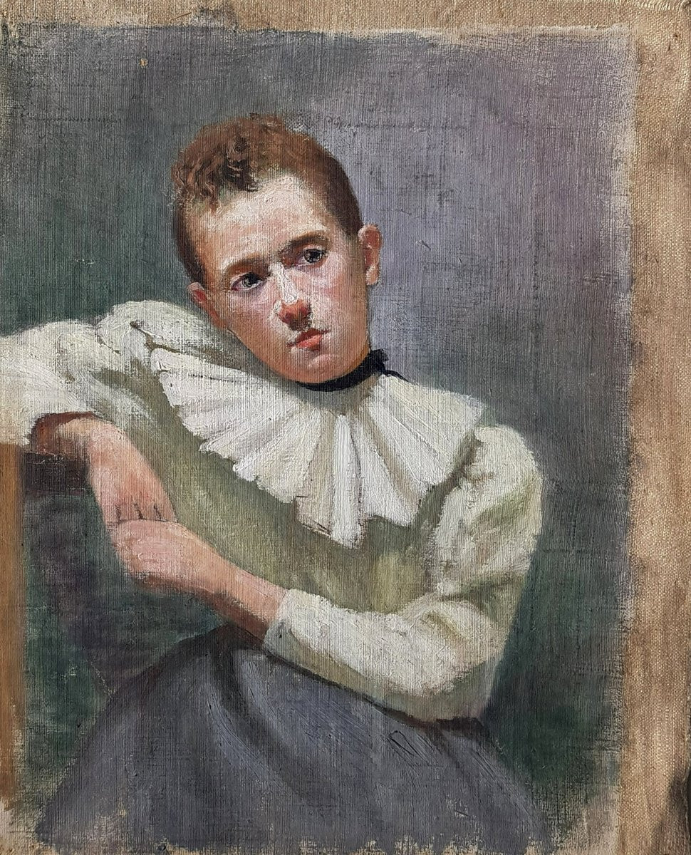 Pensive Young Girl By Agricol Suc, 1900-photo-2