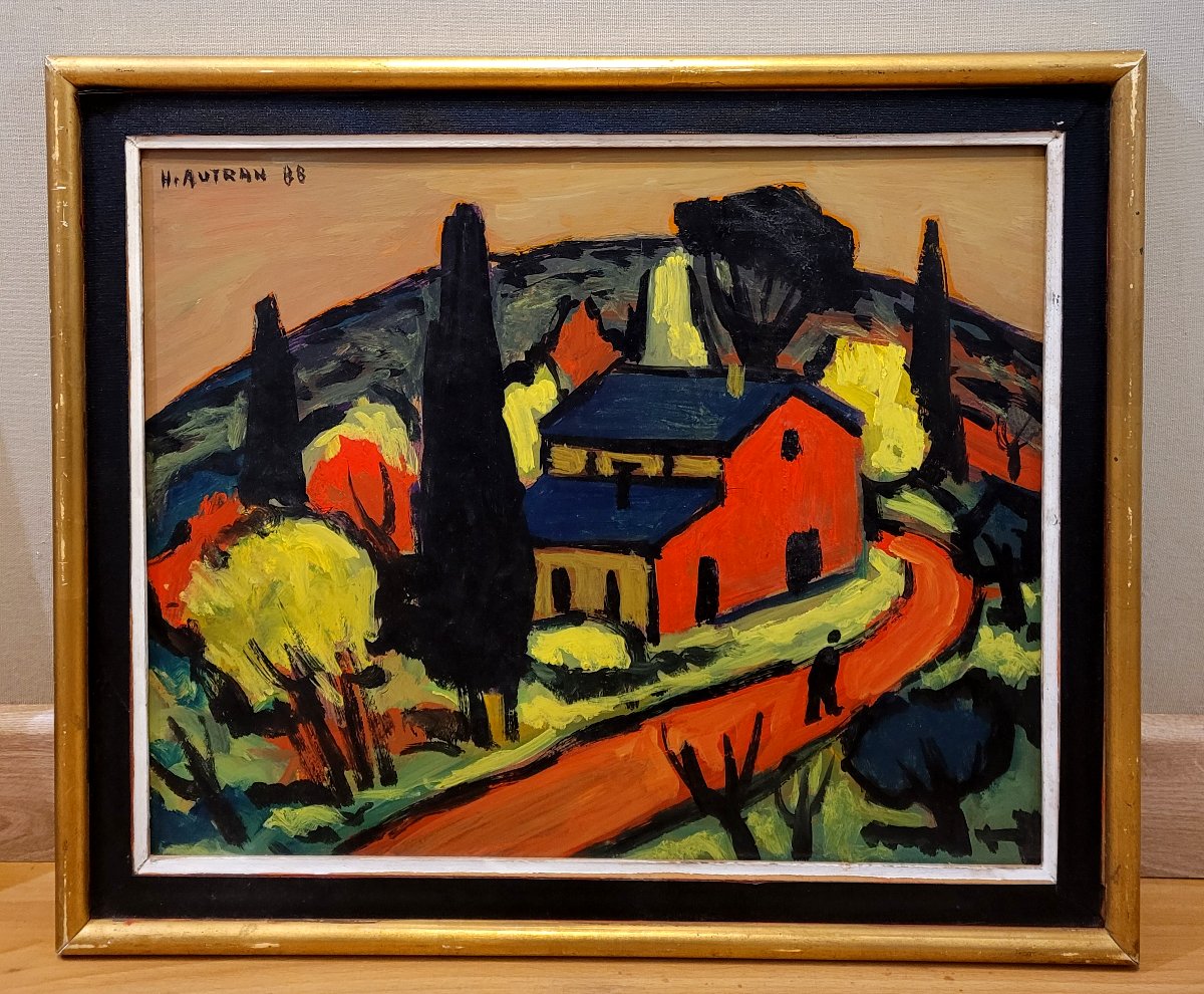 Henri AUTRAN (1926-2007) Le promeneur solitaire-photo-2