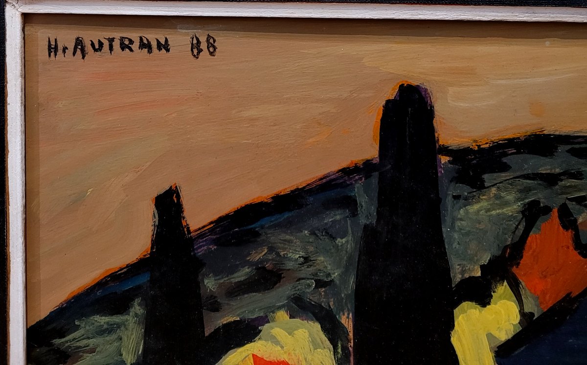 Henri AUTRAN (1926-2007) Le promeneur solitaire-photo-3