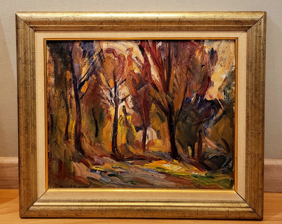 Marcel ARNAUD (1877-1956)   Chemin sous les arbres-photo-2