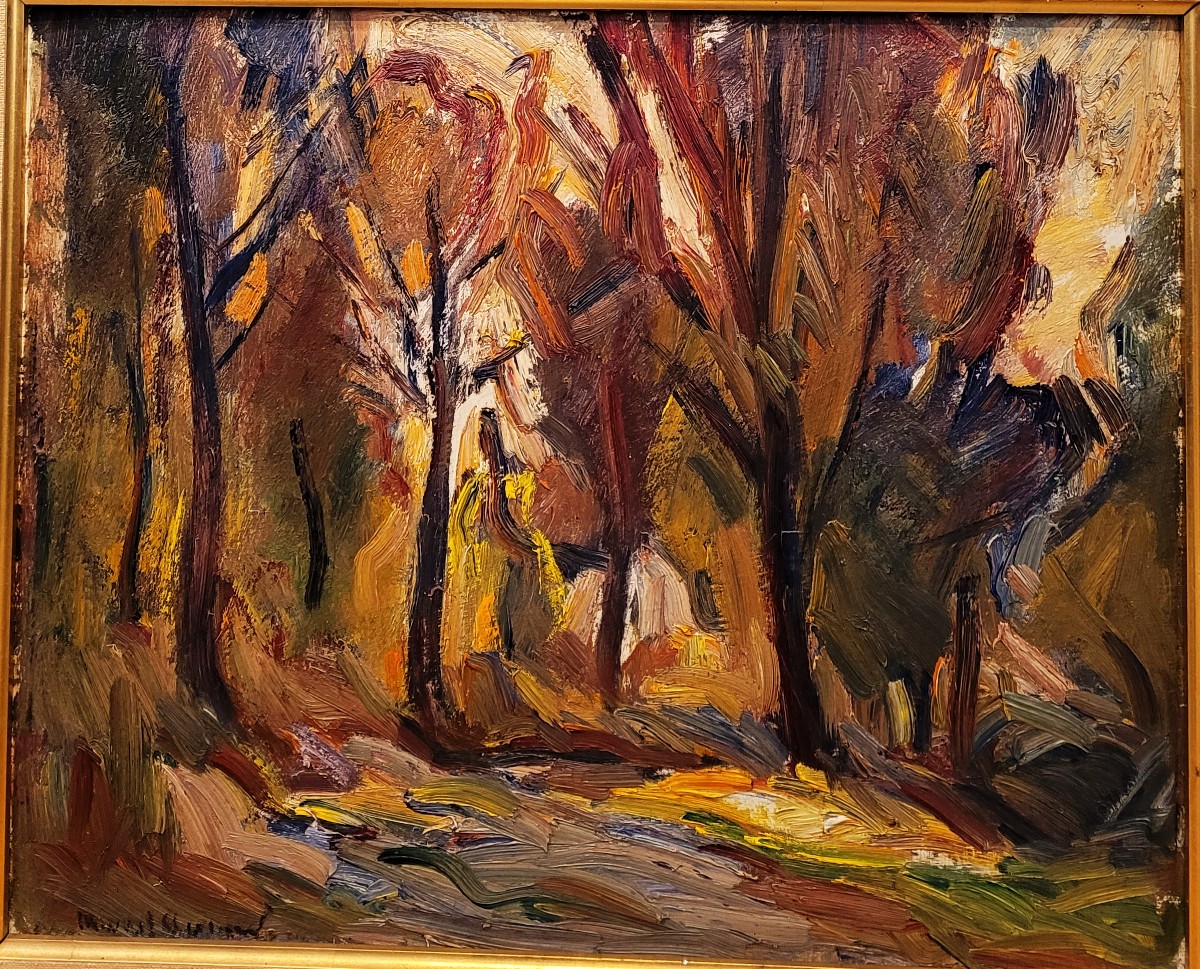 Marcel ARNAUD (1877-1956)   Chemin sous les arbres