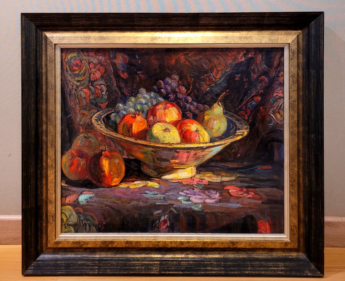 Louise Germain (1874-1939) La coupe de fruits-photo-2