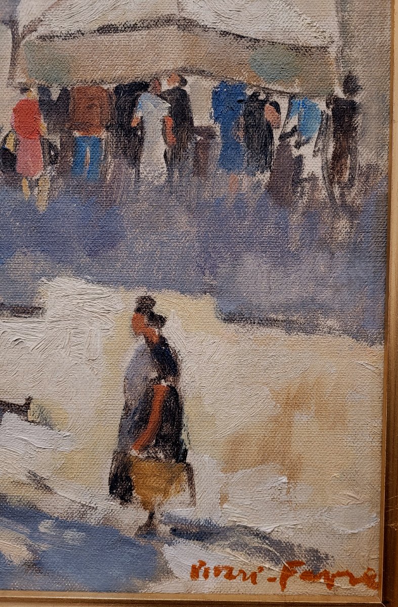 Pierre FAVRE (1906-1983) Marché en Provence-photo-3