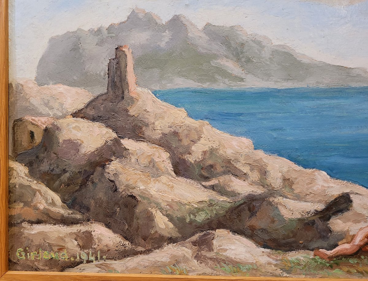  Pierre GIRIEUD (1876-1948) Baigneuses aux Goudes-photo-3