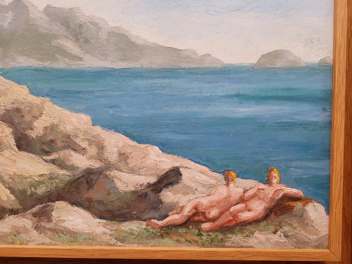  Pierre GIRIEUD (1876-1948) Baigneuses aux Goudes-photo-4