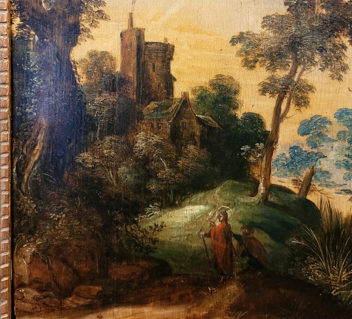 Ecole Flamande du  XVIIe  siècle  Paysage animé-photo-4