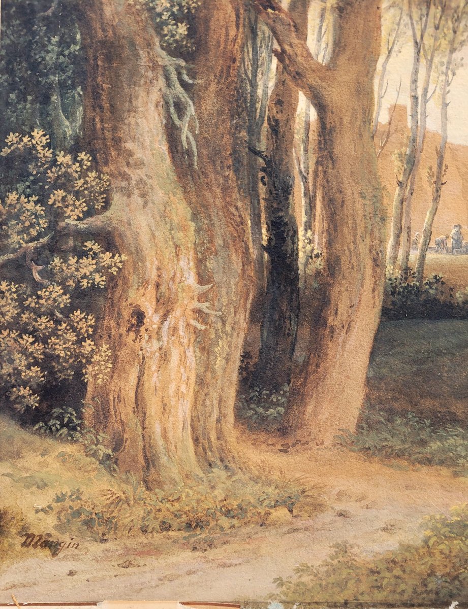 Pierre-antoine Mongin (1761-1827) Walk In A Park-photo-2