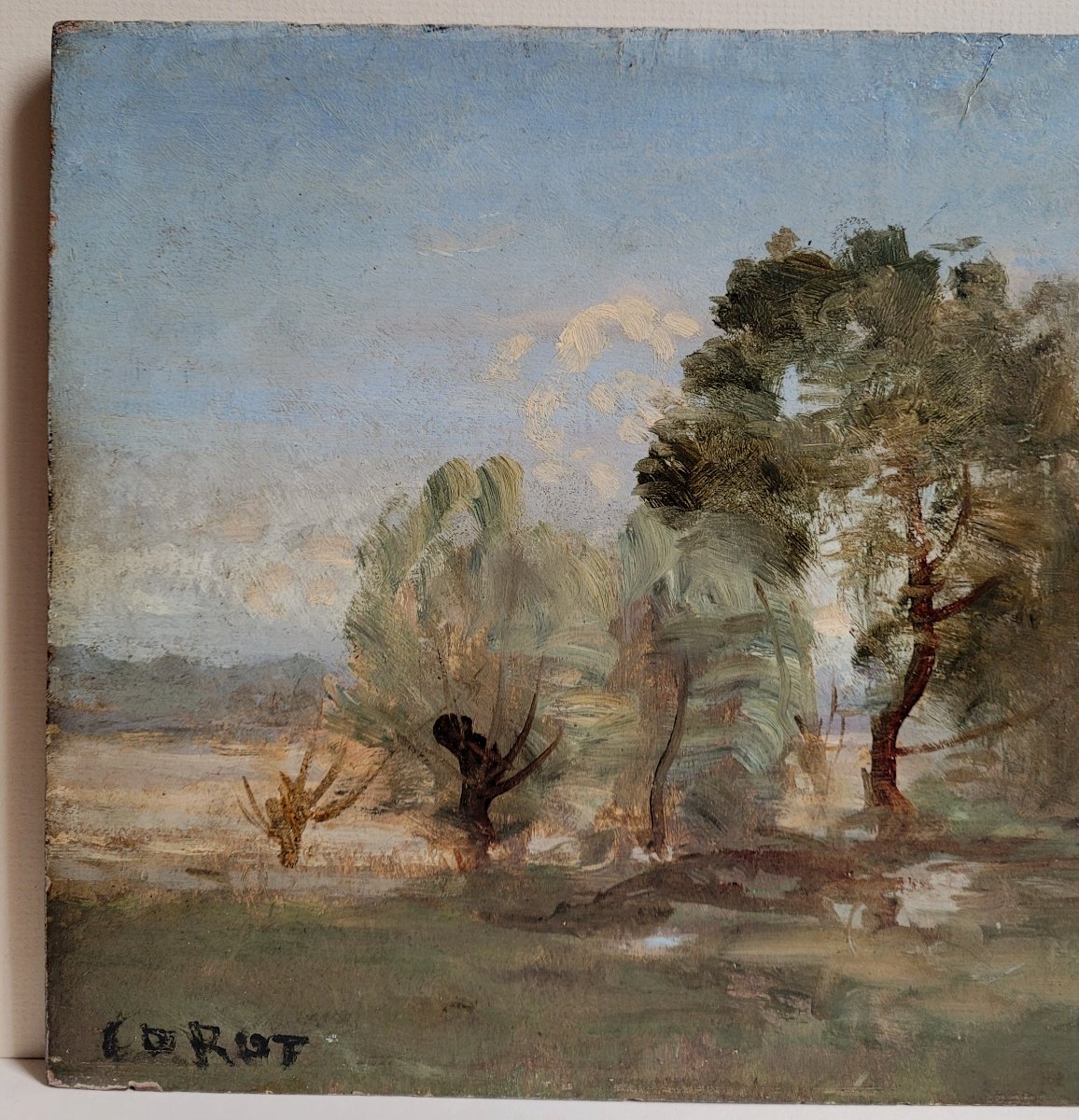 Attributed To Camille Corot (1796-1875) Landscape Sketch -photo-3