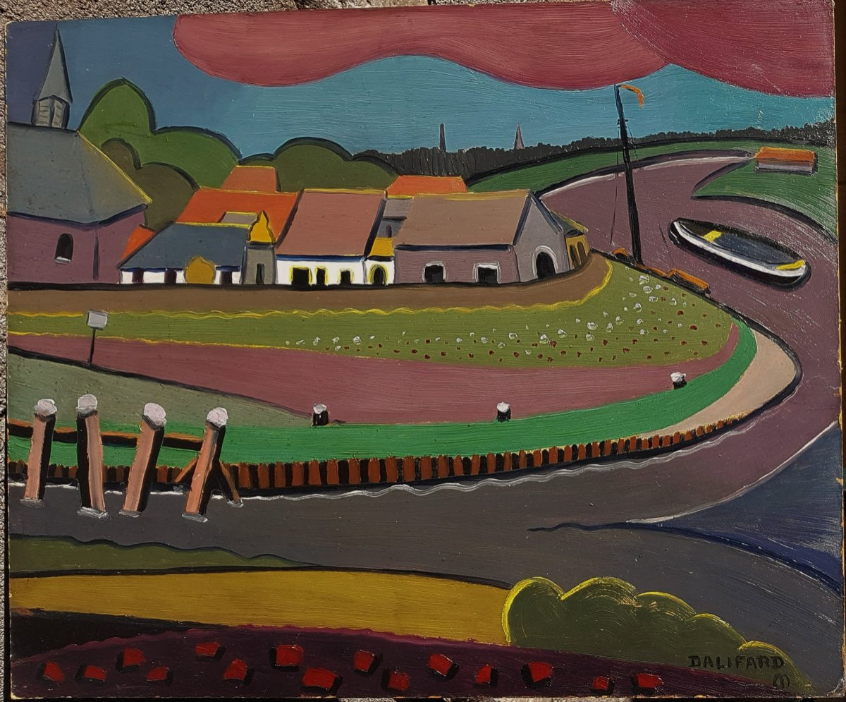 Raymond Dalifard (1901-1975) Canal In Holland-photo-2