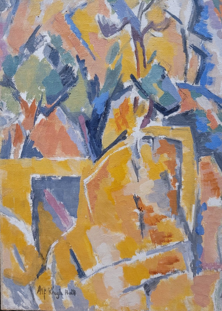 Alf KROHG-HOLT (1919-1997) Les rochers-photo-3