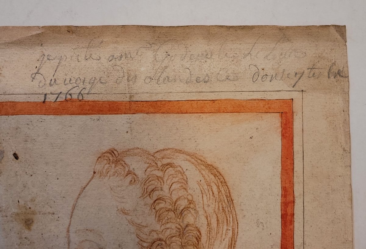 Austremoine Fougerel (18th Century) Drawing For A Sculpture, Angels Bearing A Crown, 1760-photo-3