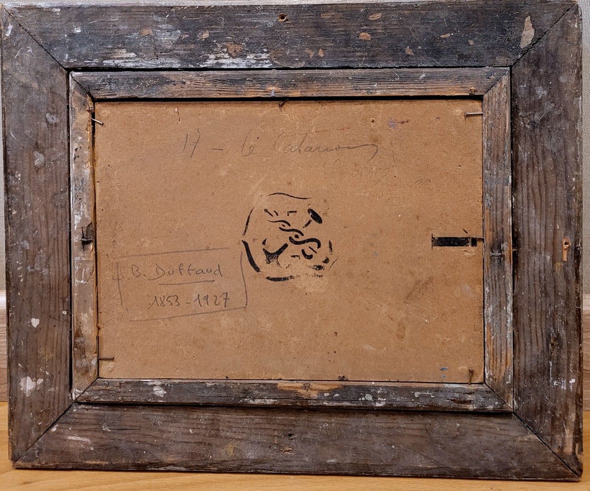 Jean-Baptiste DUFFAUD (1853-1927) Villa en bord de mer-photo-1