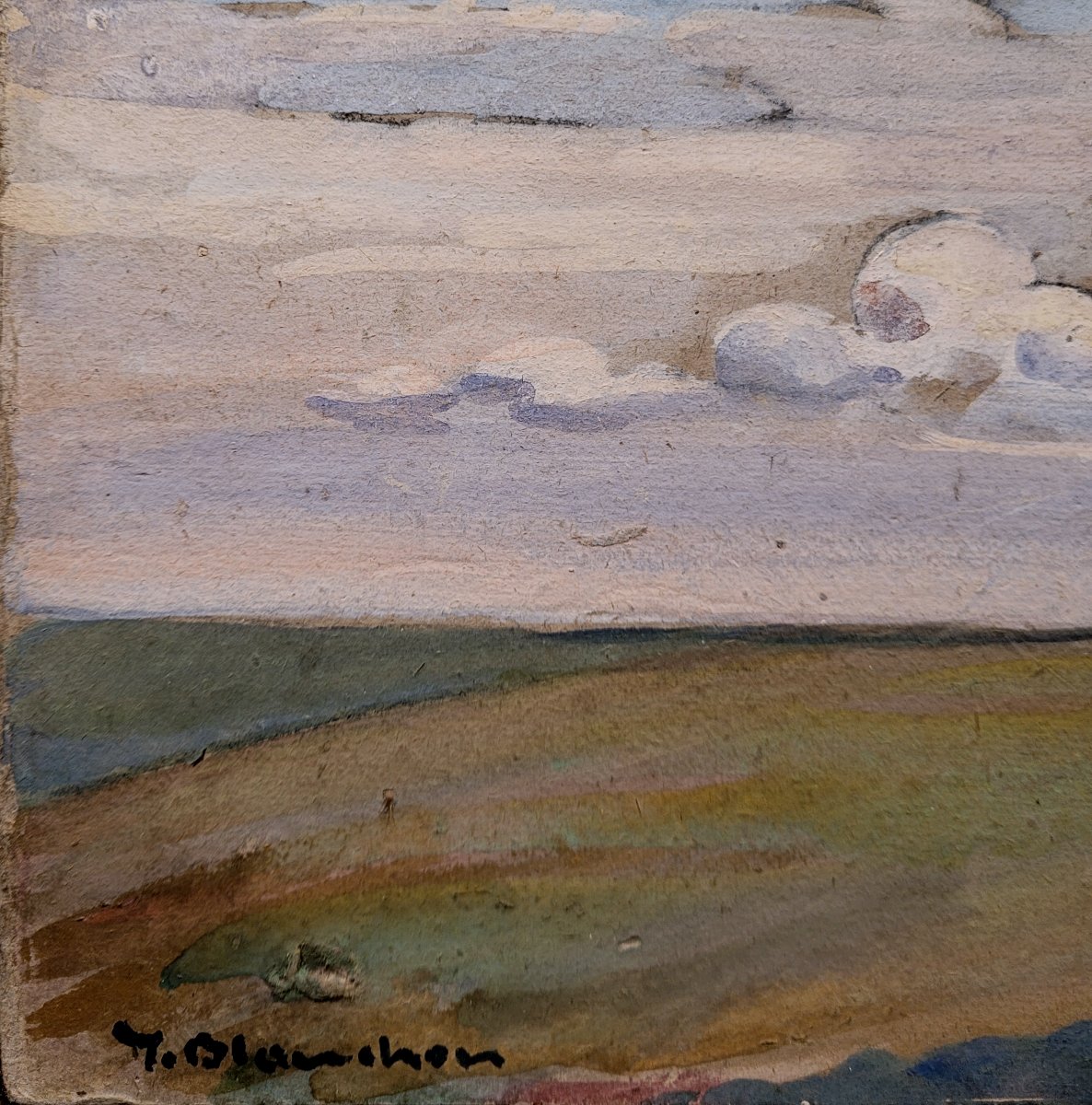 Yvonne Blanchon (1884-1975) Landscape, Cloud Study-photo-3