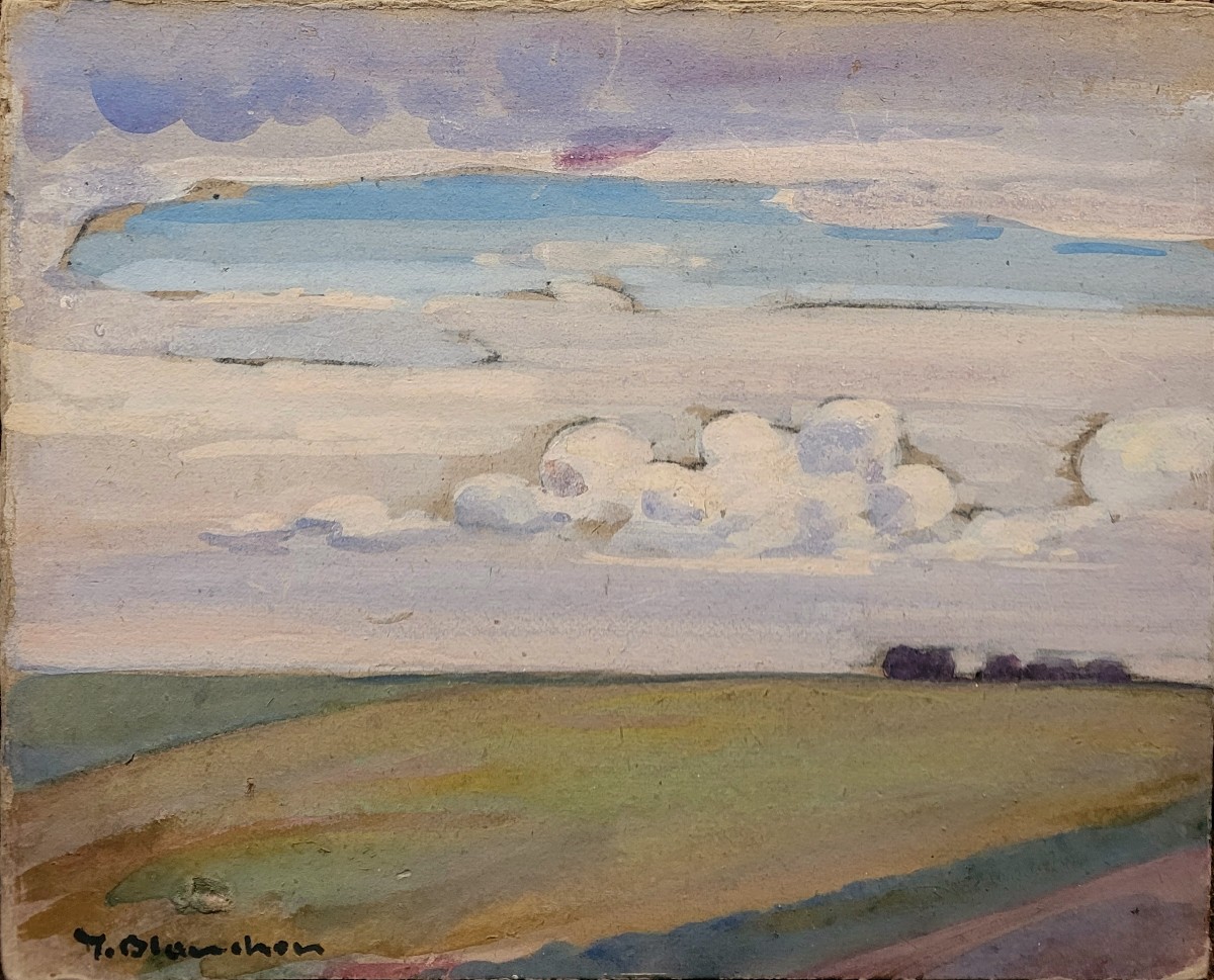 Yvonne Blanchon (1884-1975) Landscape, Cloud Study