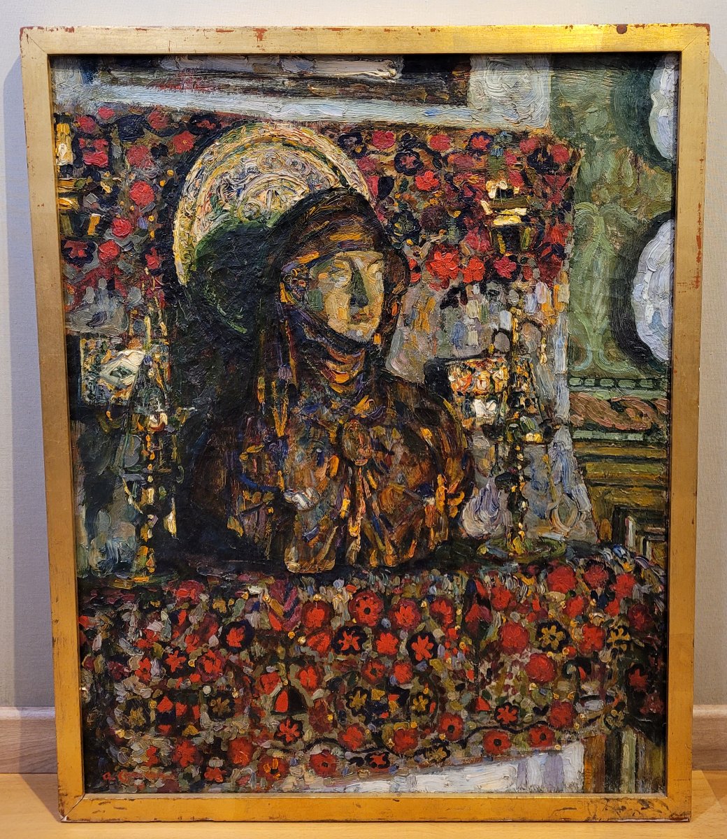 Augustin Carrera (1878-1952) Interieur Art Nouveau-photo-2