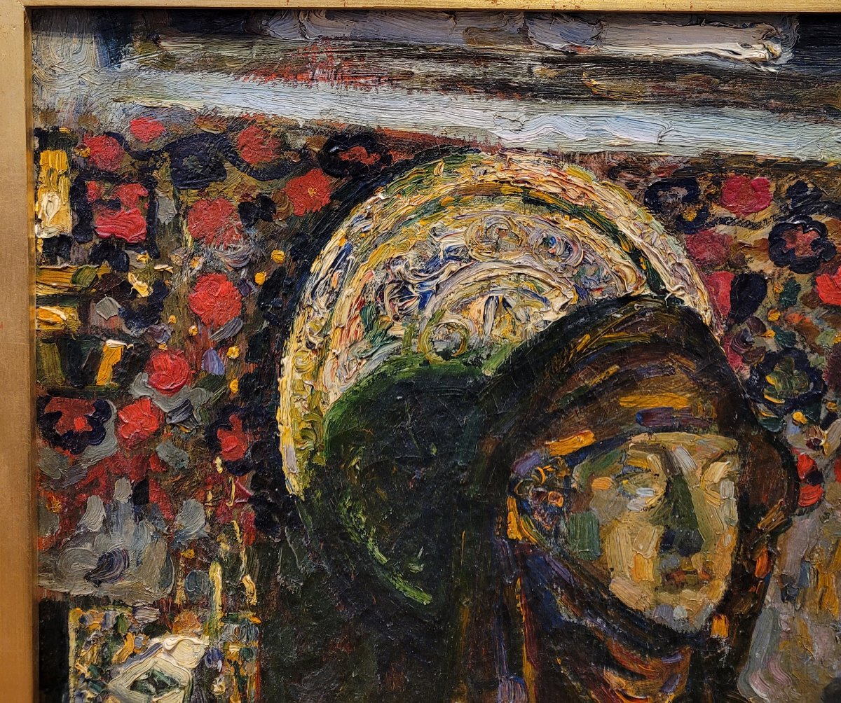 Augustin Carrera (1878-1952) Interieur Art Nouveau-photo-3