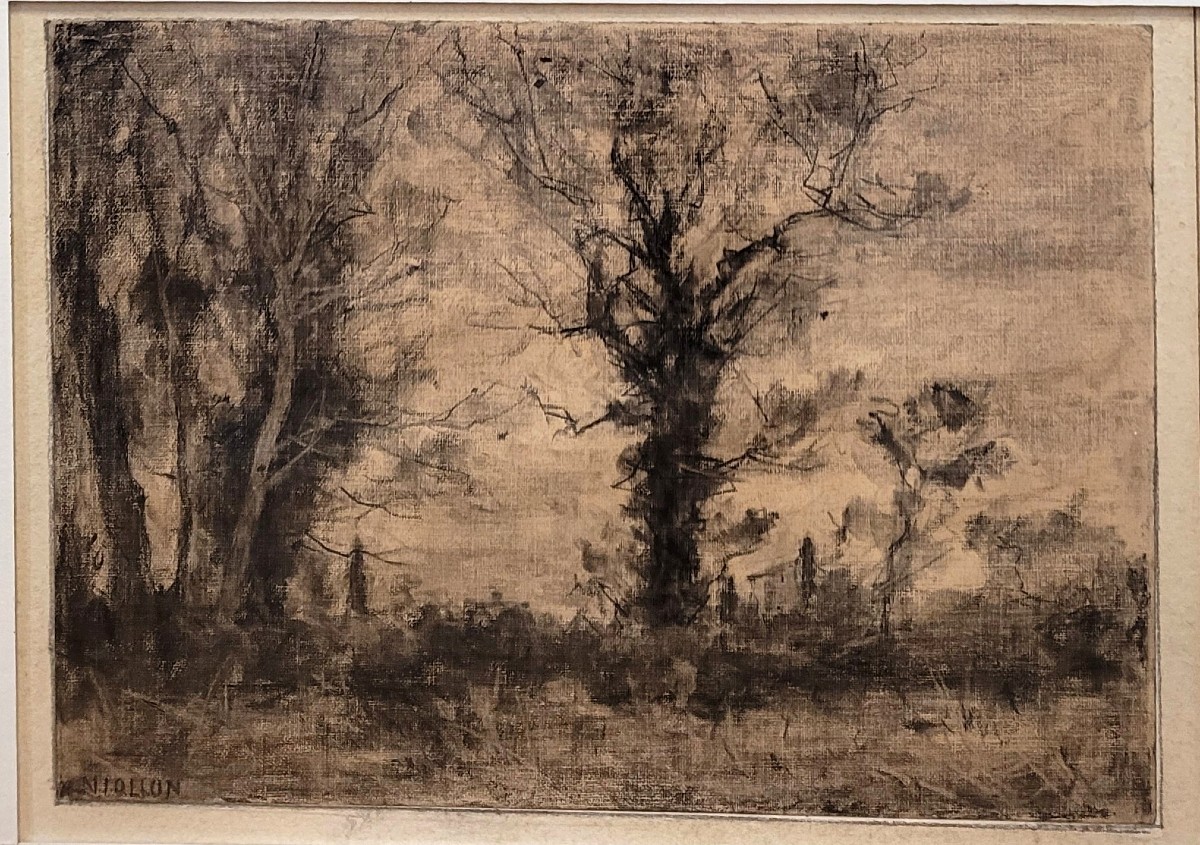 Barthélémy Niollon (1849-1927) Landscape In Aix En Provence