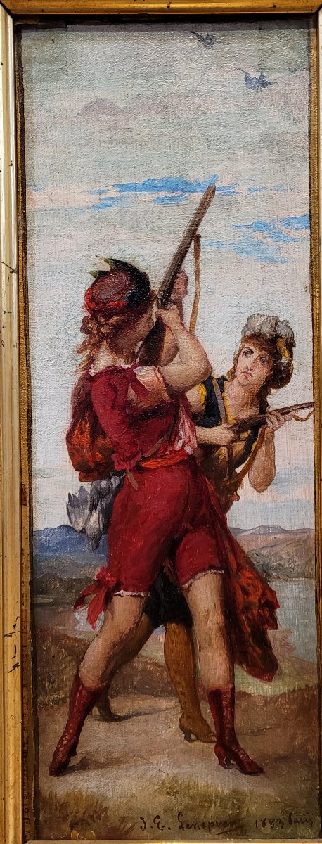 Jules-Eugène Lenepveu (1819-1898) Le tir aux pigeons-photo-2