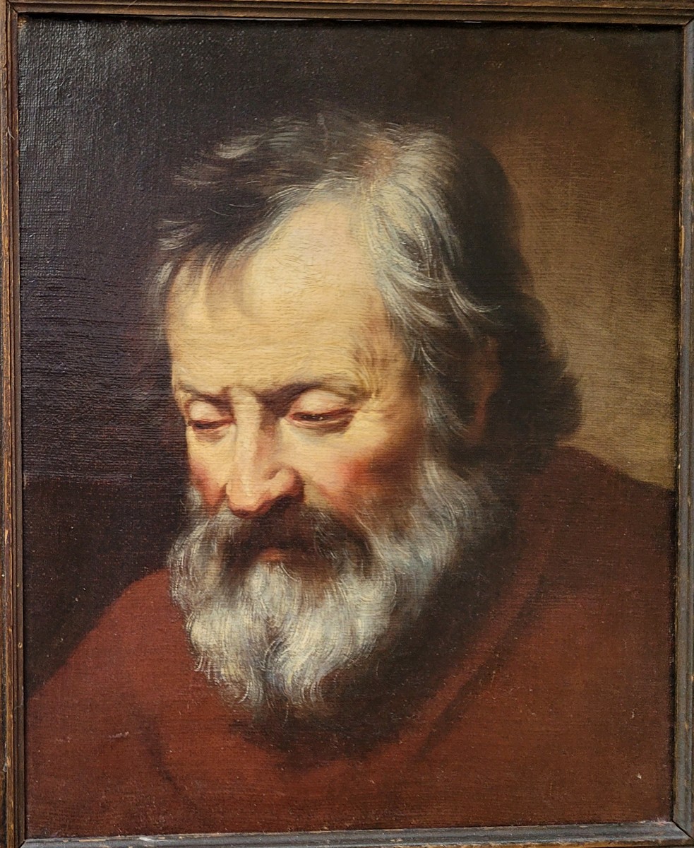  Ecole Italienne XVIIe siècle Portrait d'un vieil homme