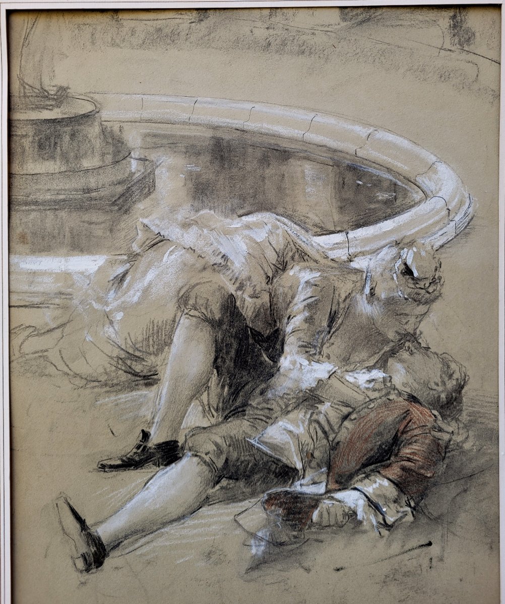 Antoine Calbet (1860-1944) The Lovers-photo-2