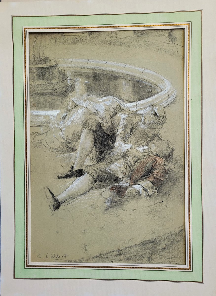 Antoine Calbet (1860-1944) The Lovers-photo-4