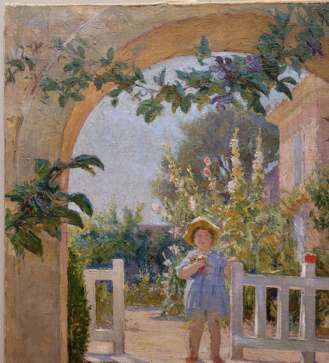 Loÿs Prat (1879-1934) Enfant au jardin-photo-2