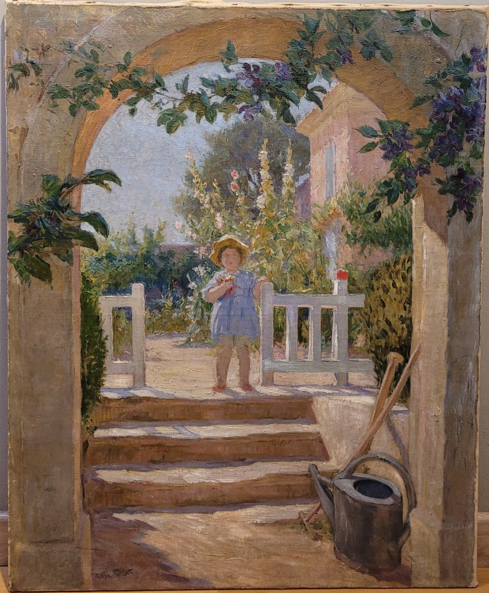 Loÿs Prat (1879-1934) Enfant au jardin