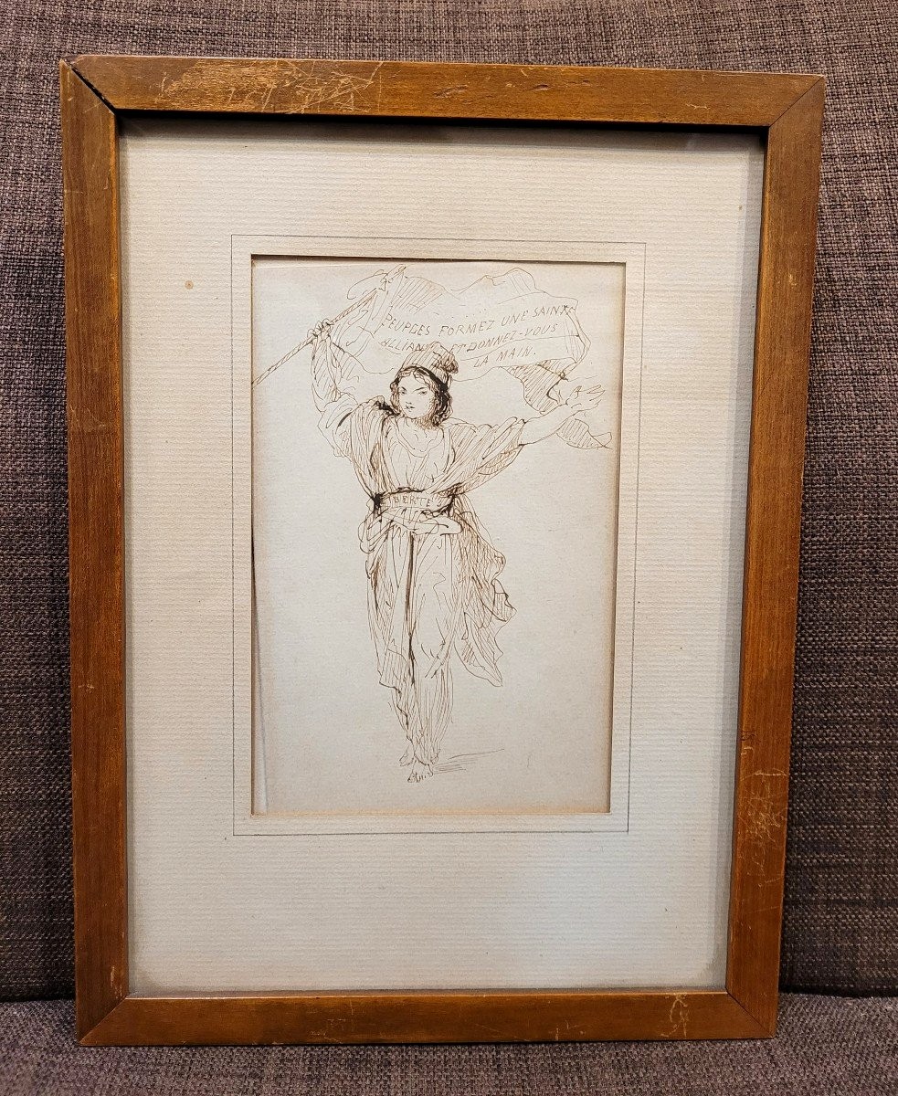 Jean-françois Portaels (1818-1895) Allegory Of Belgium-photo-2
