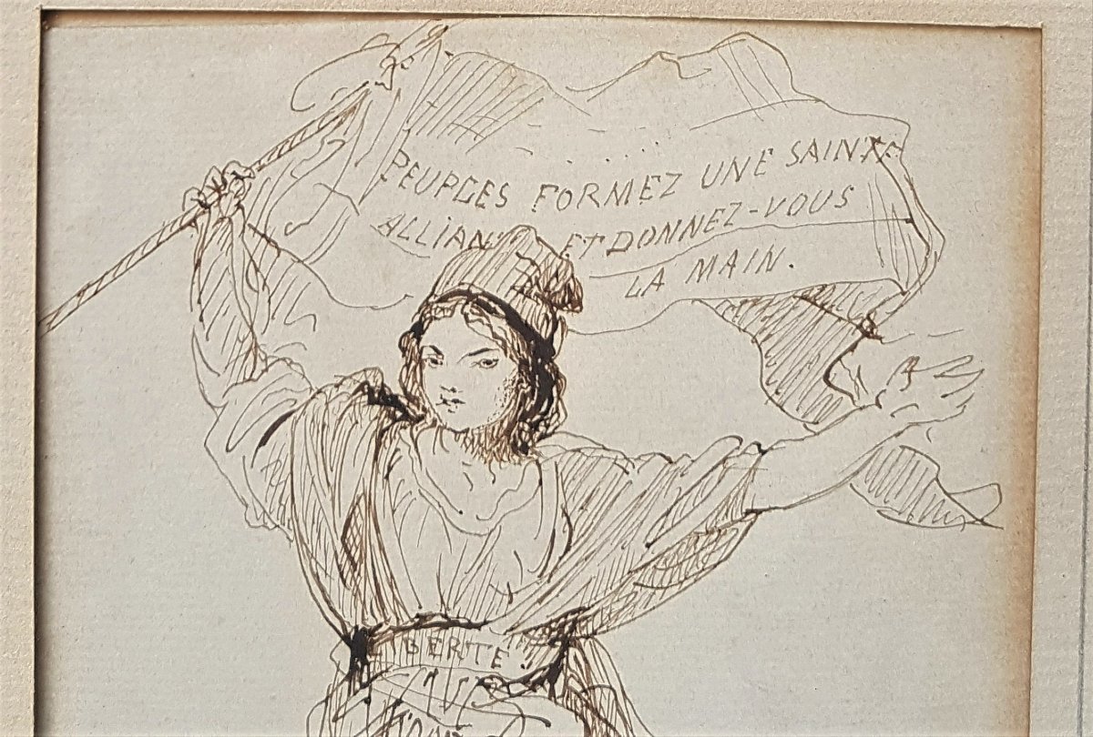 Jean-françois Portaels (1818-1895) Allegory Of Belgium-photo-3