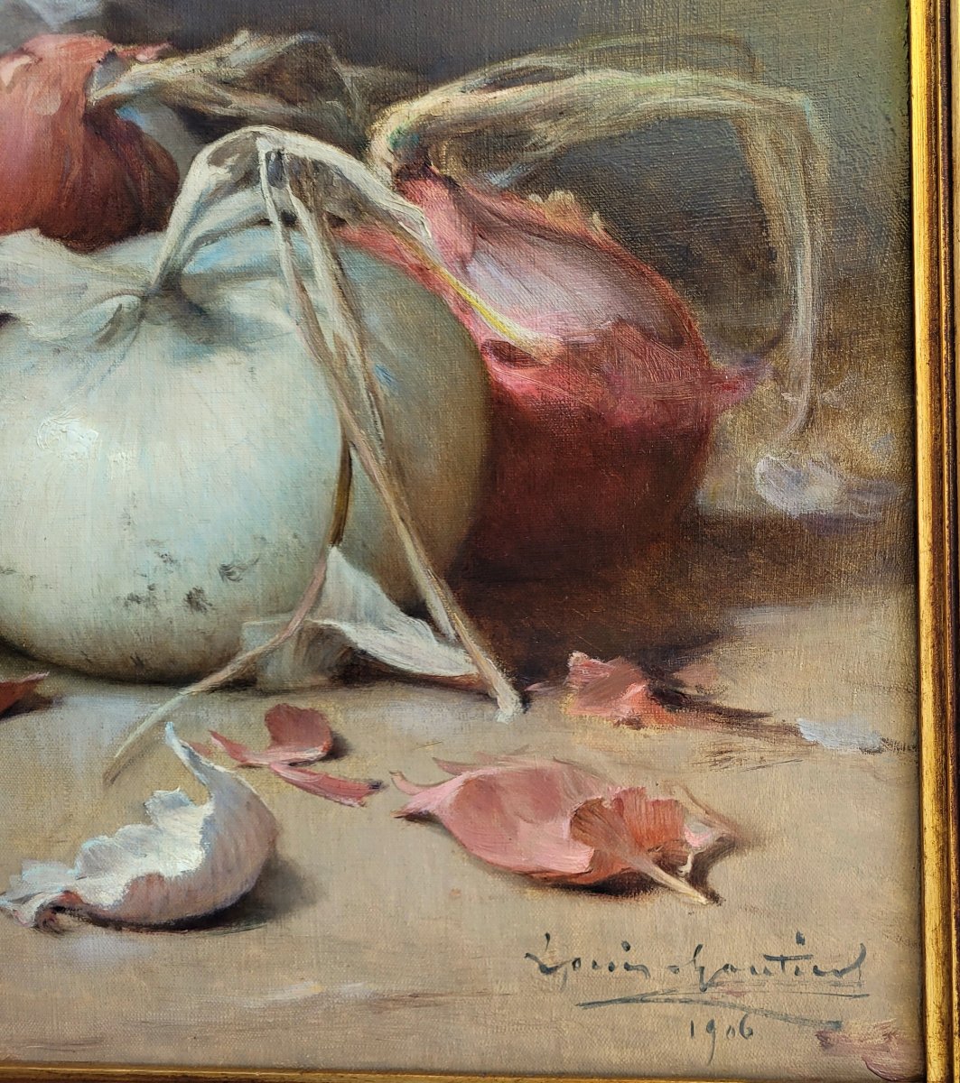 Louis GAUTIER (1855-1947) Les oignons de Saint-Cannat -photo-3