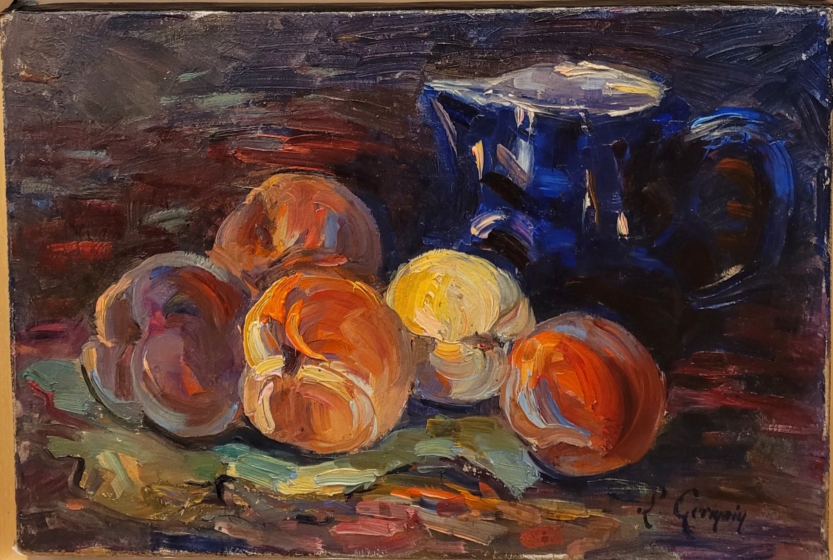   Louise Germain (1874-1939) Still Life With Blue Pitcher