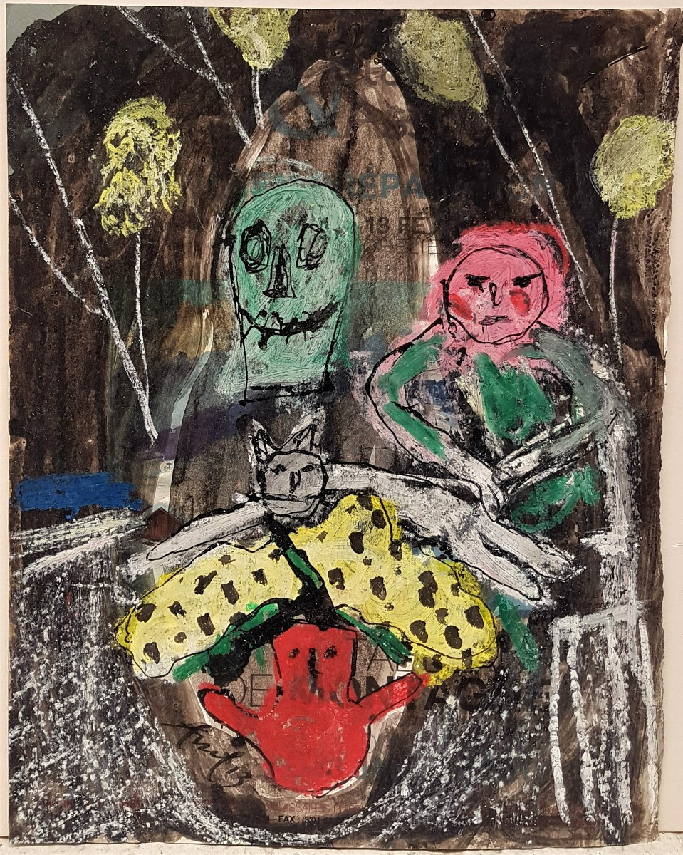 Armand Avril (1926-2025) Characters And Cat