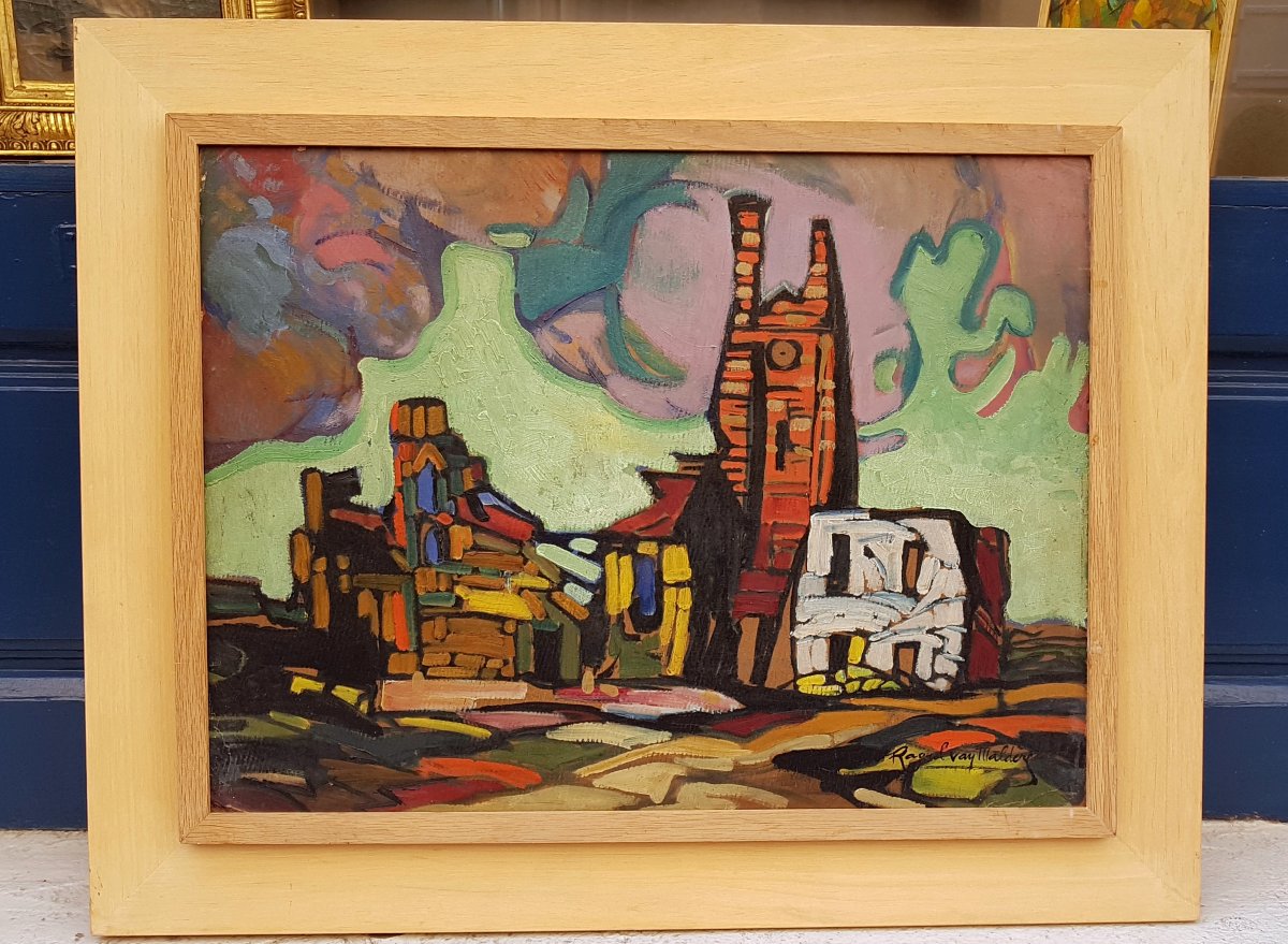 Raoul Van Maldère (1875-1947) Paysage Fauve-photo-2