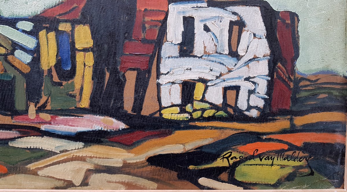Raoul Van Maldère (1875-1947) Paysage Fauve-photo-3