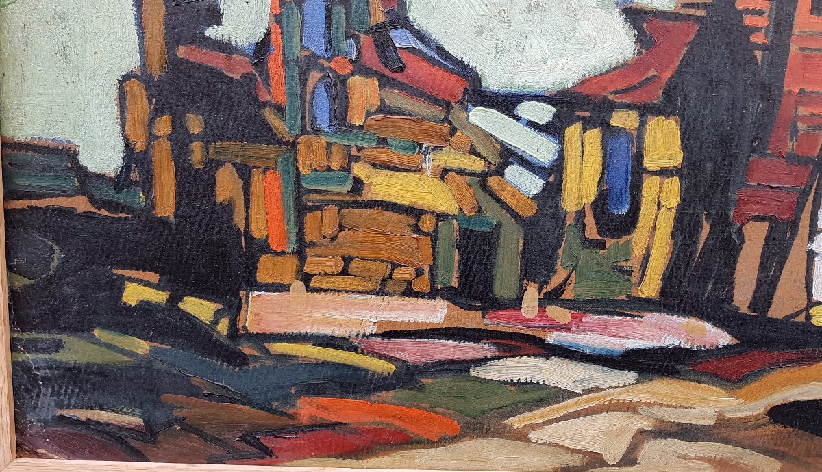 Raoul Van Maldère (1875-1947) Paysage Fauve-photo-1