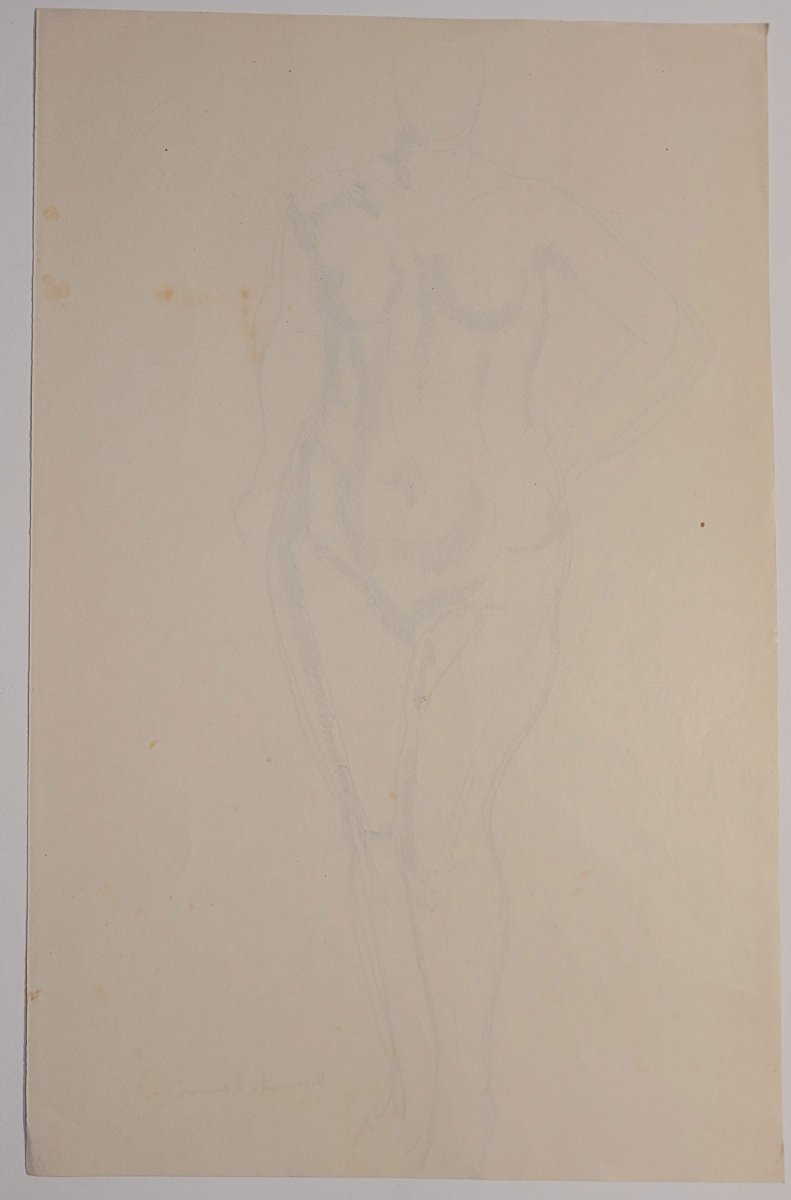 Jules Oury Dit Marcel Lenoir (1872-1931) Nude Study-photo-3