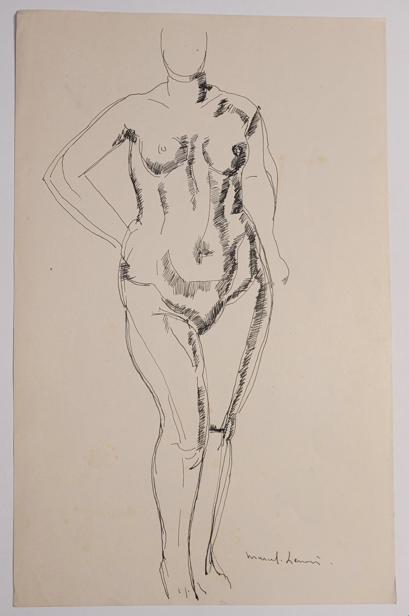 Jules Oury Dit Marcel Lenoir (1872-1931) Nude Study