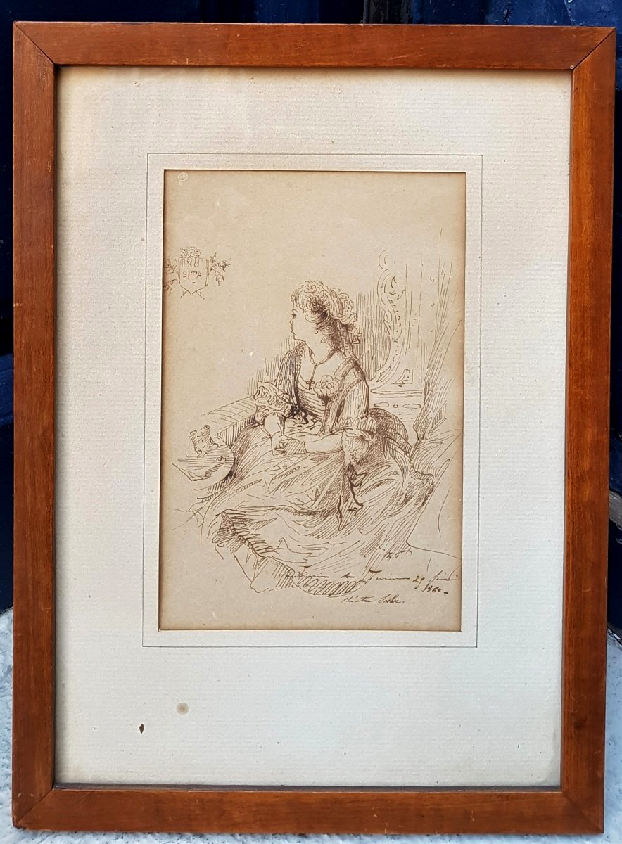 Jean-françois Portaels (1818-1895) Young Woman At The Opera In Ghent-photo-2