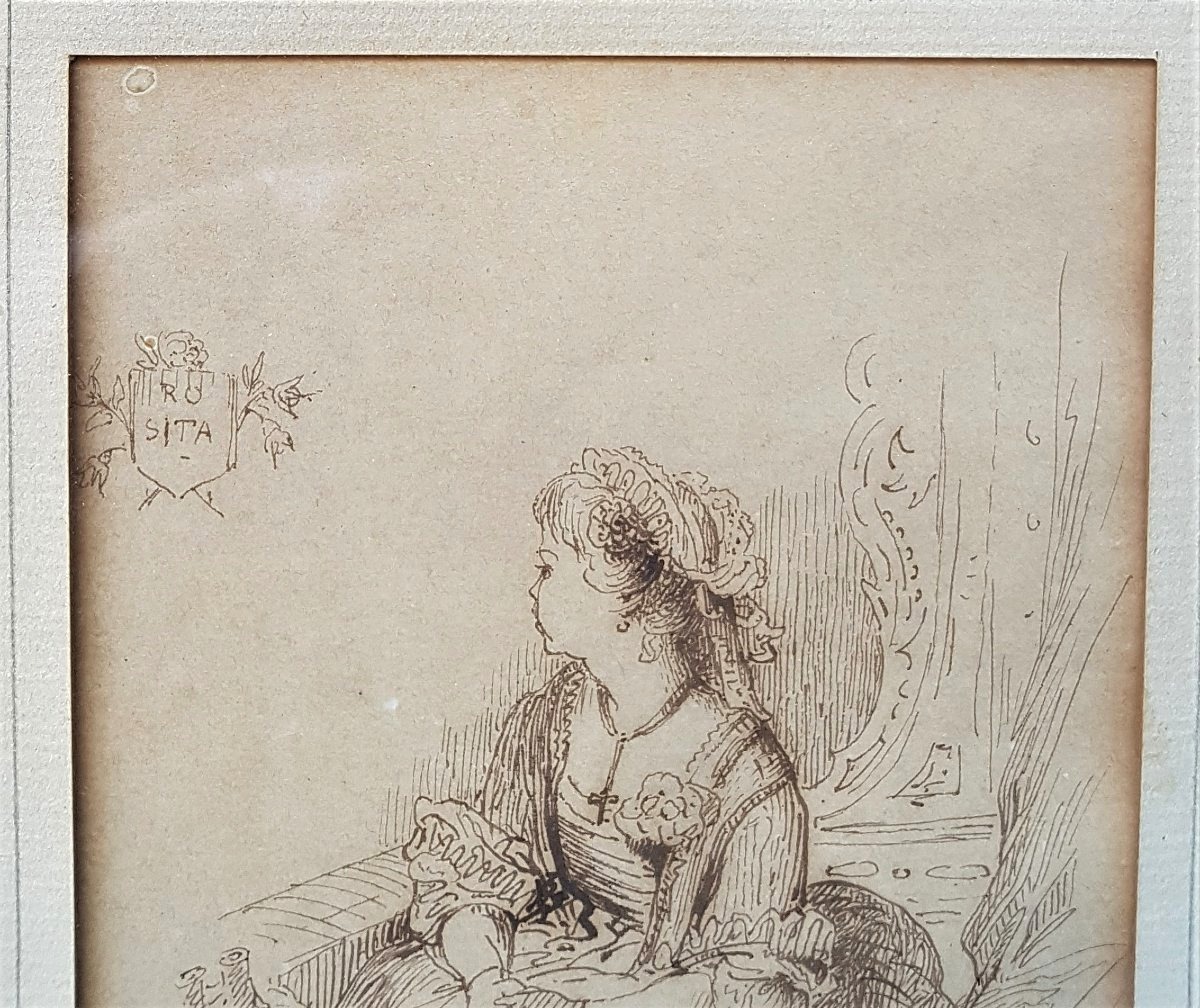 Jean-françois Portaels (1818-1895) Young Woman At The Opera In Ghent-photo-4