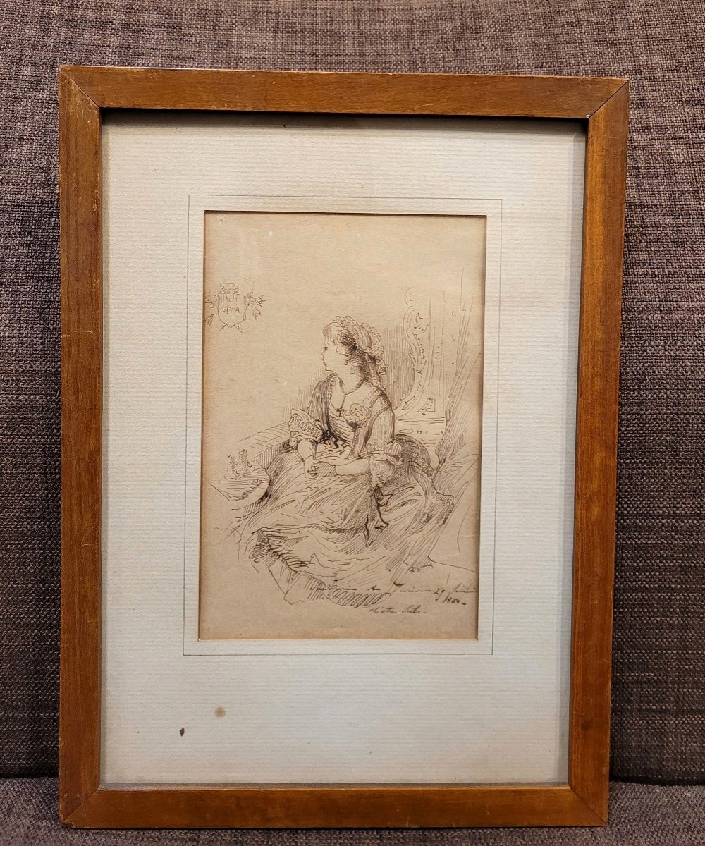 Jean-françois Portaels (1818-1895) Young Woman At The Opera In Ghent-photo-2