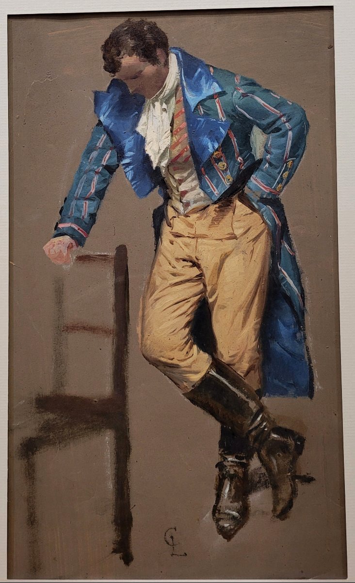 Jules Coulange-Lautrec (1861-1950) Homme à la redingote -photo-3