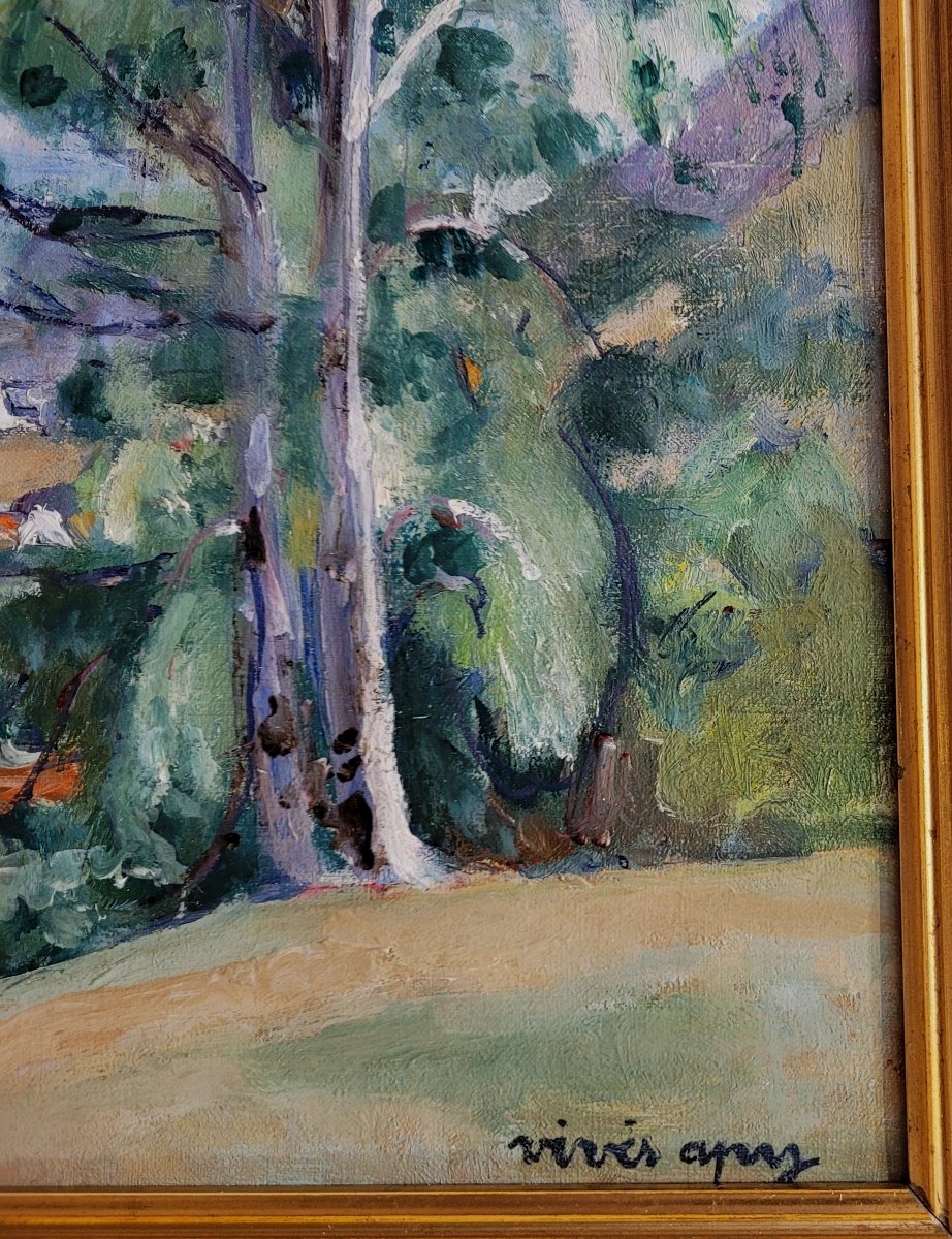 Charles Vivès-apy (1874-1937) Landscape In Provence-photo-3