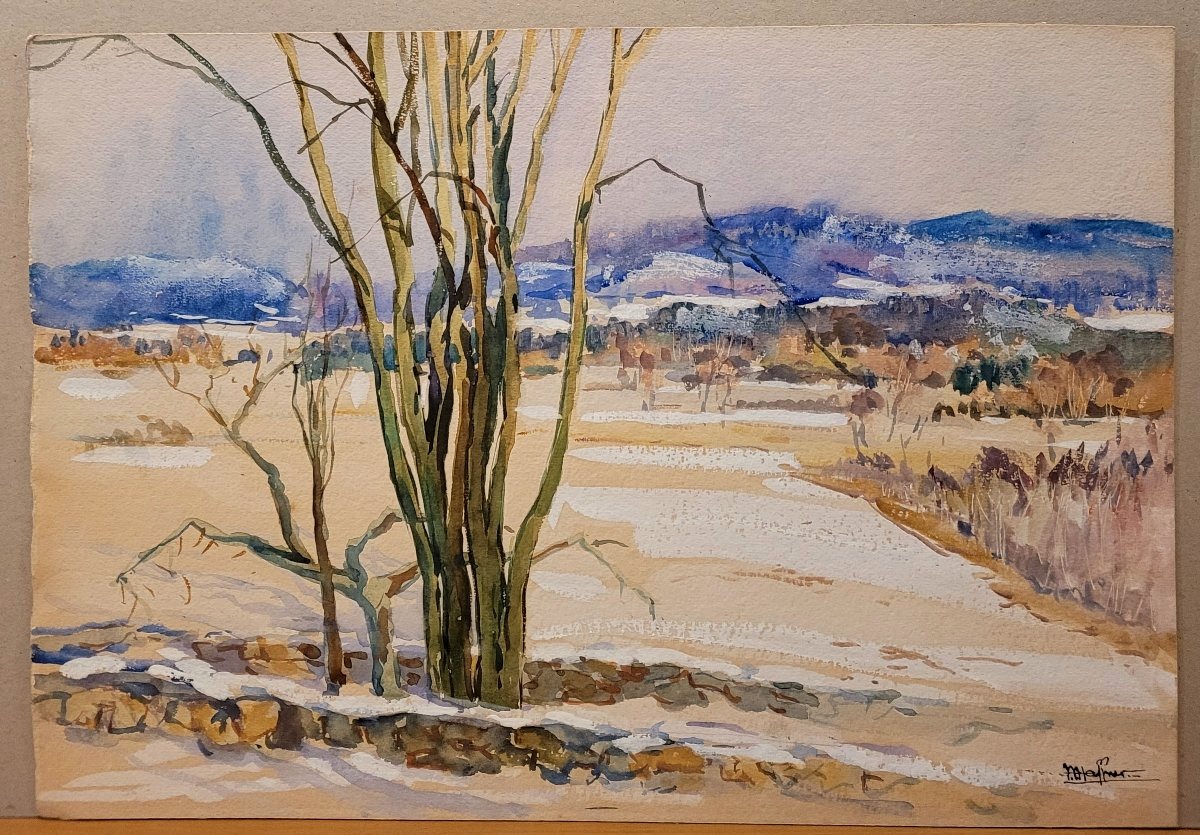 Jean-jacques Haffner (1885–1961) Winter Landscape Near Bedford, Massachusetts-photo-2