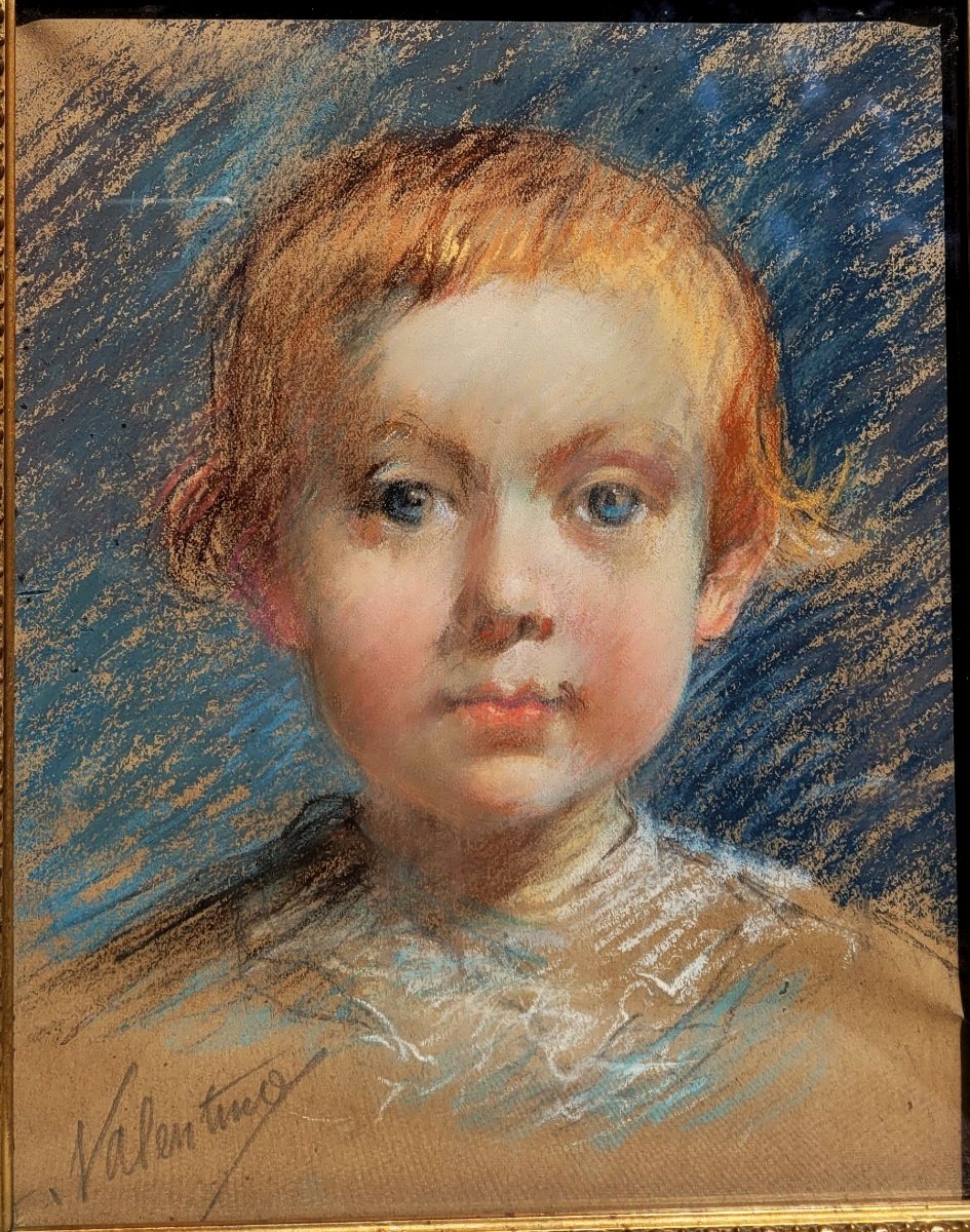 Amélie Valentino (1842-1921) Portrait d'enfant-photo-2