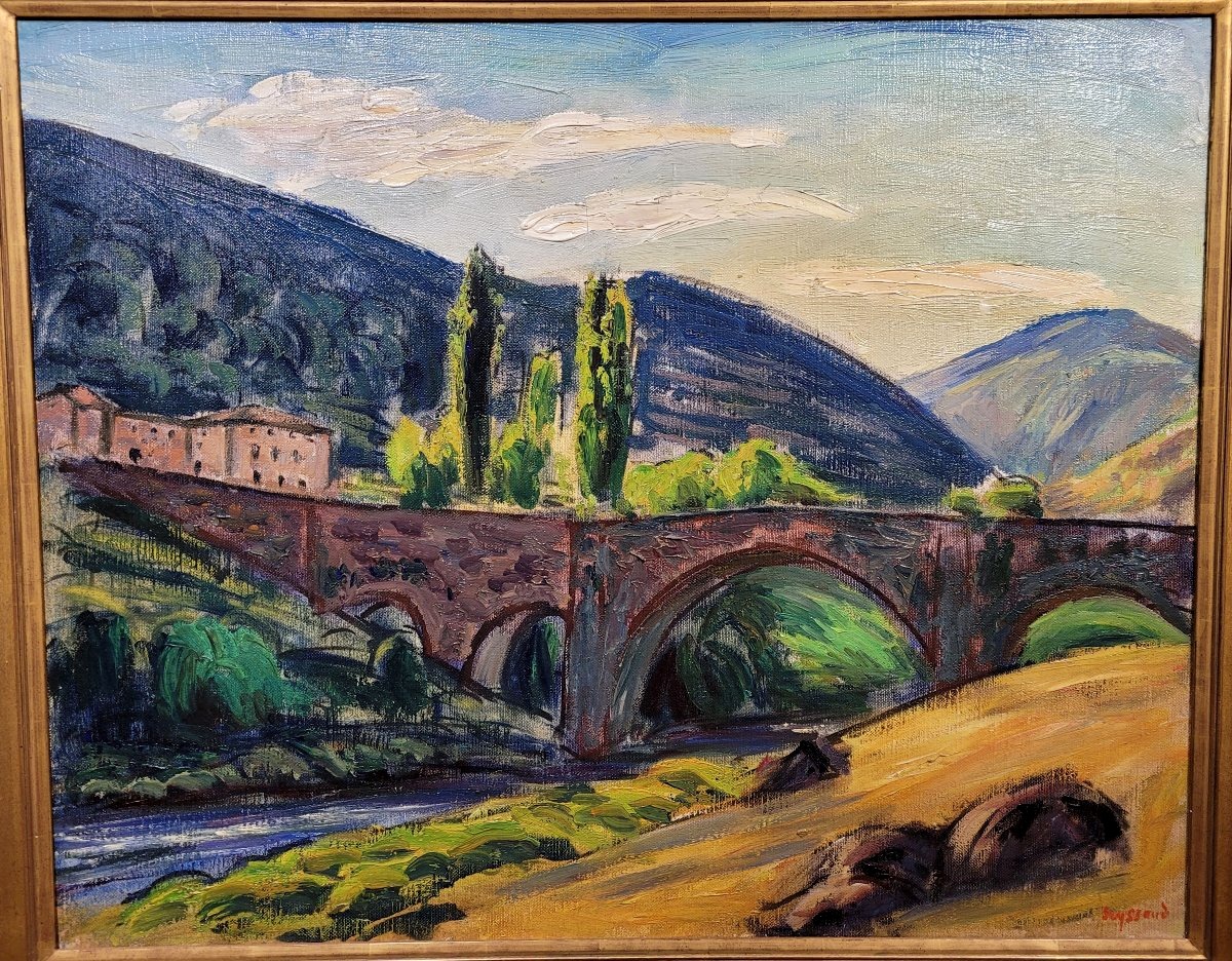 René Seyssaud (1867–1952) The Chervil Bridge In Chalencon, Ardèche-photo-2