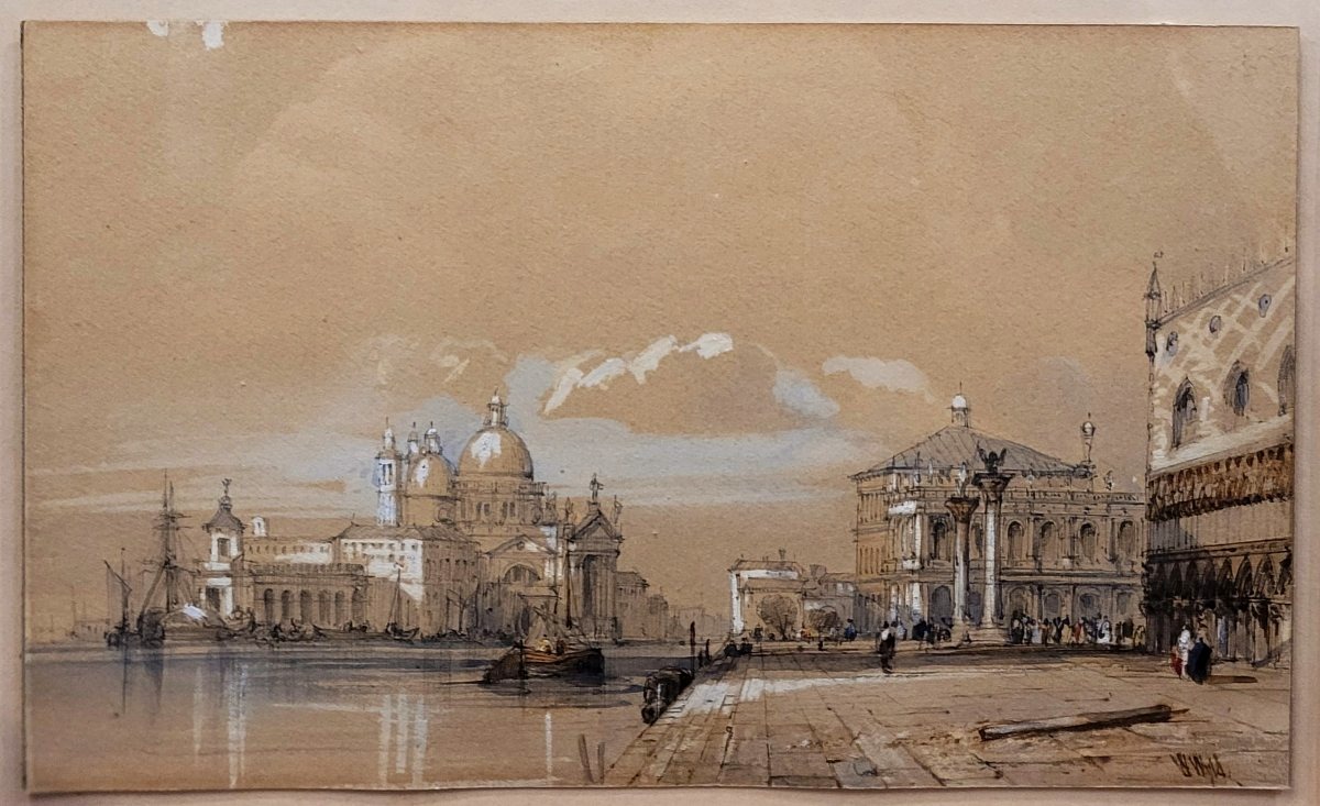 William WYLD (1806-1889) Venise, la place Saint-Marc et Santa Maria della Salute