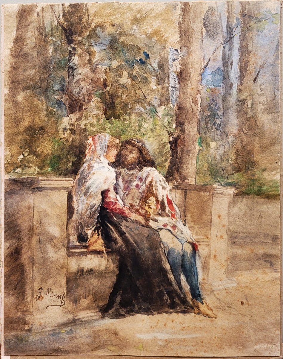 Gioacchino Banfi (1851–1885) Lovers In The Park