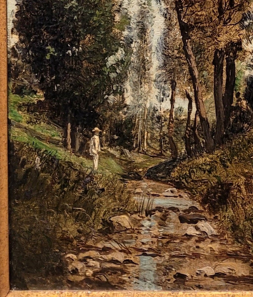 Paul GUIGOU (1834-1871)  L'Aiguebrun vers Lourmarin 1868-photo-2