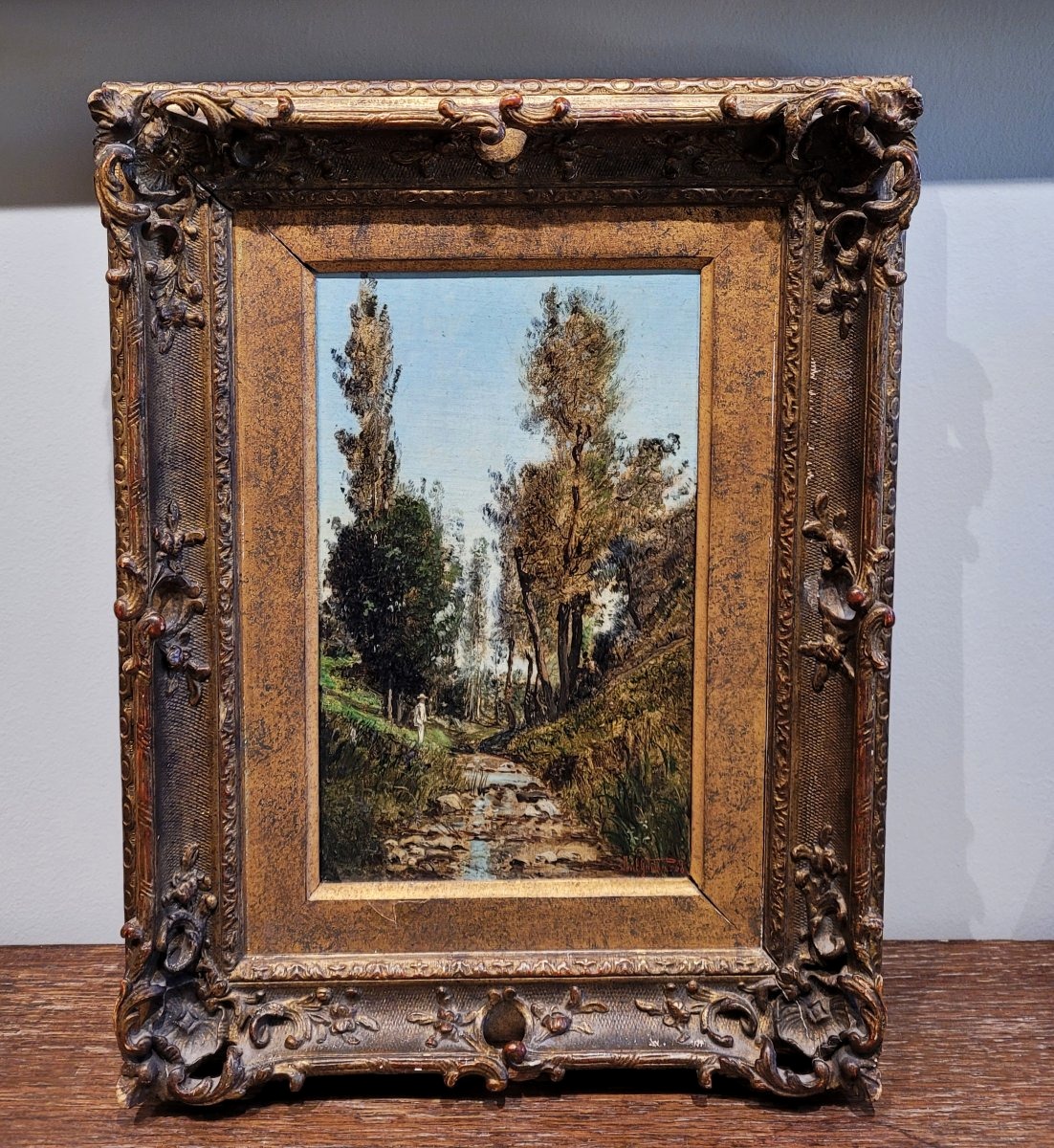 Paul GUIGOU (1834-1871)  L'Aiguebrun vers Lourmarin 1868-photo-4