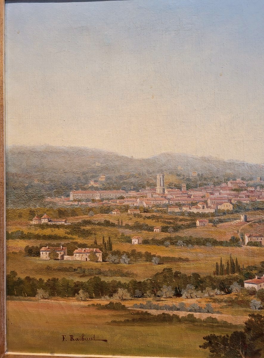 Ferdinand Raibaud (1811-1885) Vue d'Aix en Provence-photo-3
